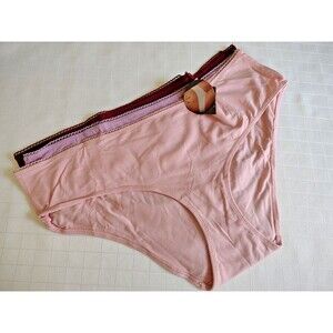 Panties 3 Pack Womens  Size XXXl/3XG Hipster  Modal Merlot Lavender Blush